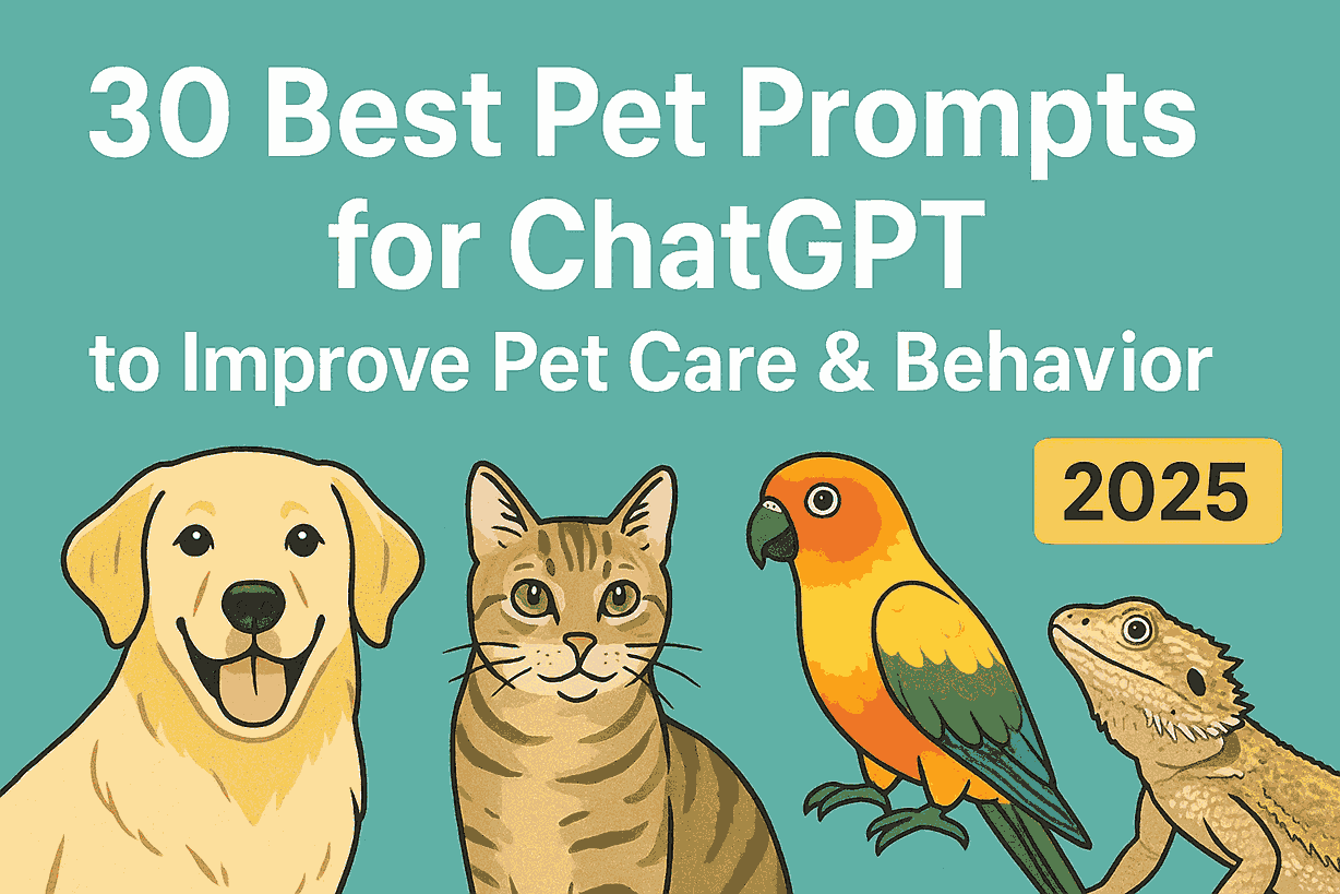 30 Best Pet Prompts for ChatGPT to Improve Pet Care & Behavior